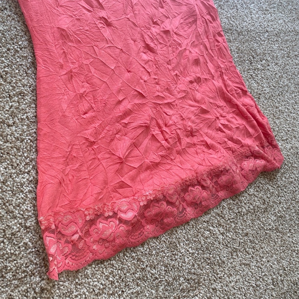 Maurice’s coral pink lacey cami tank top size large - Picture 4 of 7